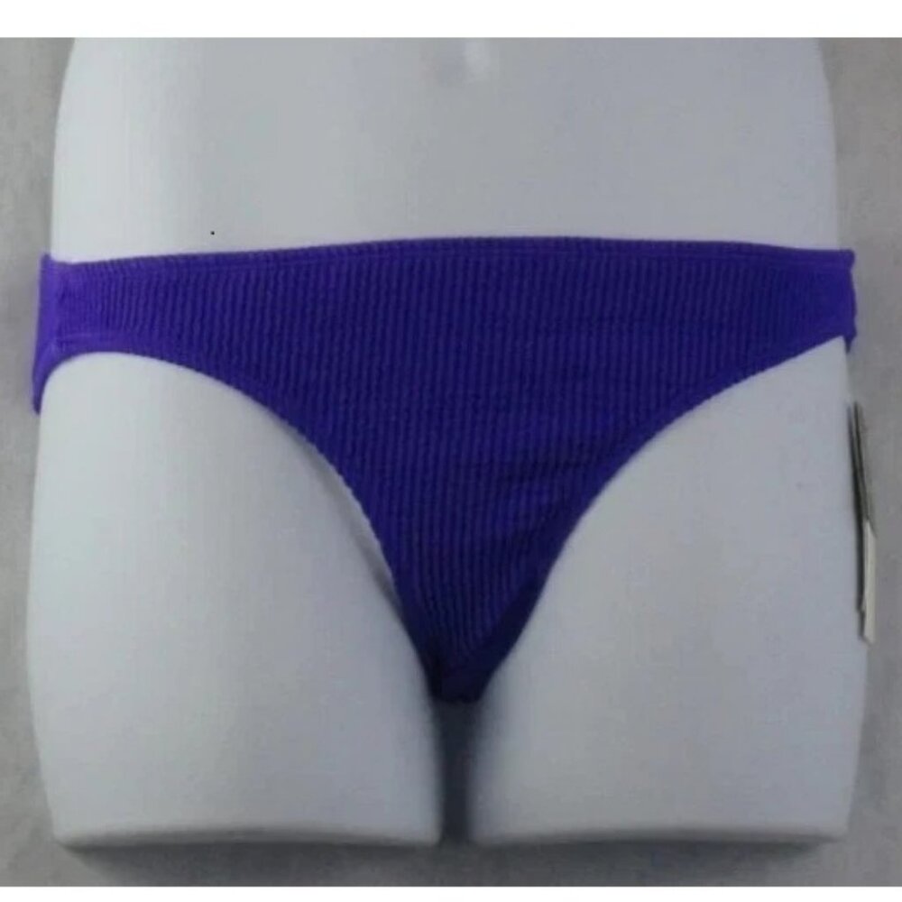 NWT Salt + Cove Juniors Ribbed Texture Hipster Bikini Bottom Swimsuit, Purple
